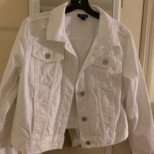 a.n.a white ripped jean jacket